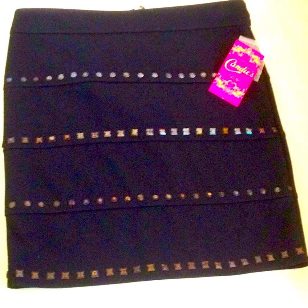 - - - Black Candies skirt with studs brand new